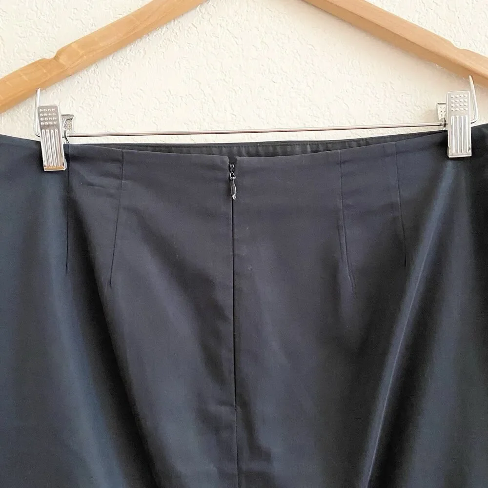 Ann Taylor‎ Classic Black Skirt Size 6 $69 Lined Zip Back Career Office
